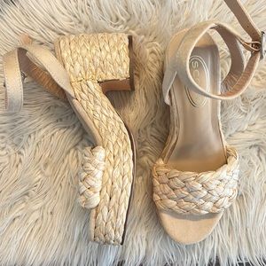 Raffia Platform Sandals